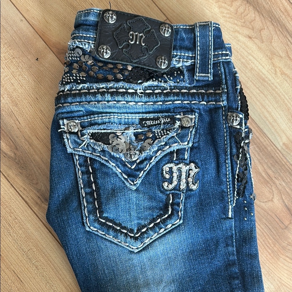 Miss Me Embellished Blue Jeans